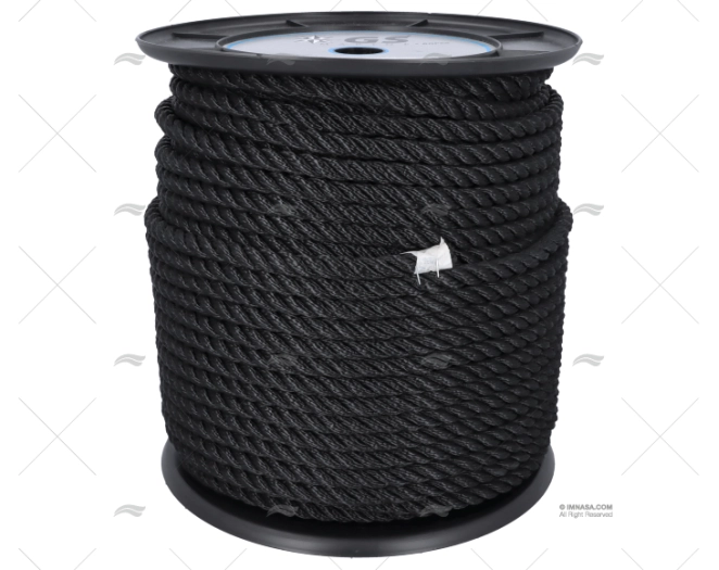 MOORING ROPE BLACK 10mm HIGH STRENGTH