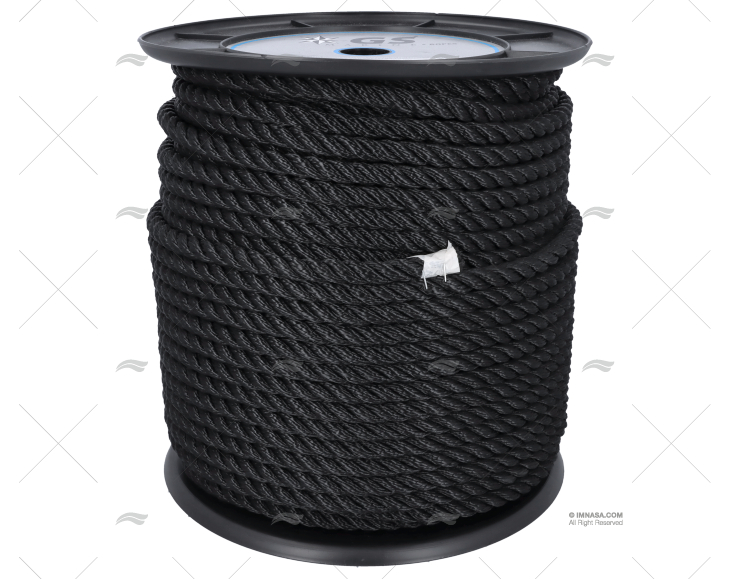 MOORING ROPE BLACK 10mm HIGH STRENGTH