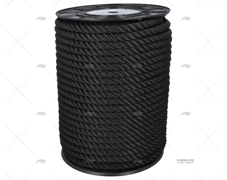 MOORING ROPE BLACK 16mm HIGH STRENGTH