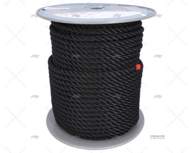 MOORING ROPE BLACK 12mm HIGH STRENGTH