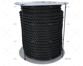 3 STRAND ROPE HIGH TENACITY 26mm BLACK