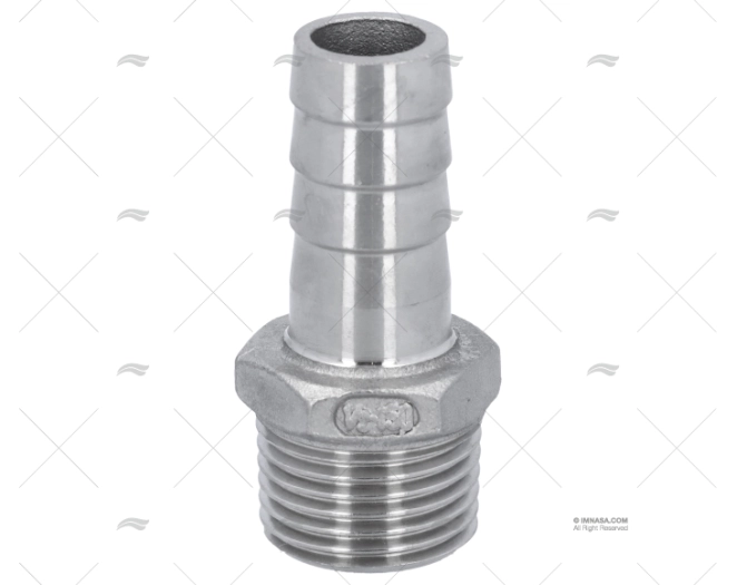 HOSE CONNECTOR MALE 1/2' x 15mm S.S.