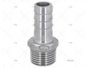 HOSE CONNECTOR MALE 1/2' x 15mm S.S.