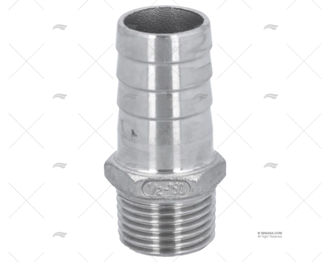 HOSE CONNECTOR MALE 1/2' x 20mm S.S.