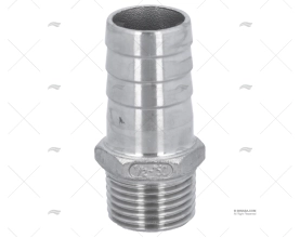 HOSE CONNECTOR MALE 1/2' x 20mm S.S.