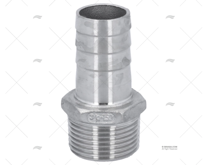 HOSE CONNECTOR MALE 3/4' x 20mm S.S.