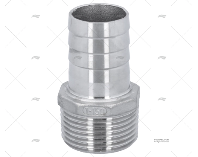 HOSE CONNECTOR MALE 1' x 25mm S.S.