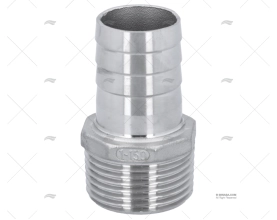 HOSE CONNECTOR MALE 1' x 25mm S.S.