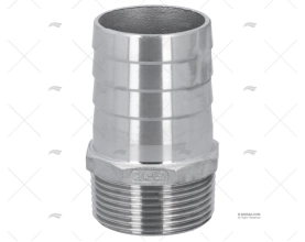 HOSE CONNECTOR MALE 1 1/4' x 40mm S.S.