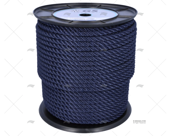 CORDAGE POLYESTER BLEU 10MM