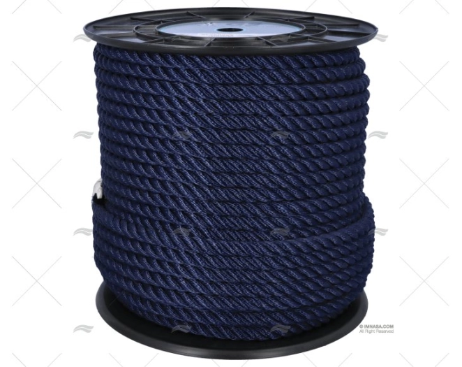 CORDAGE POLYESTER BLEU 14MM