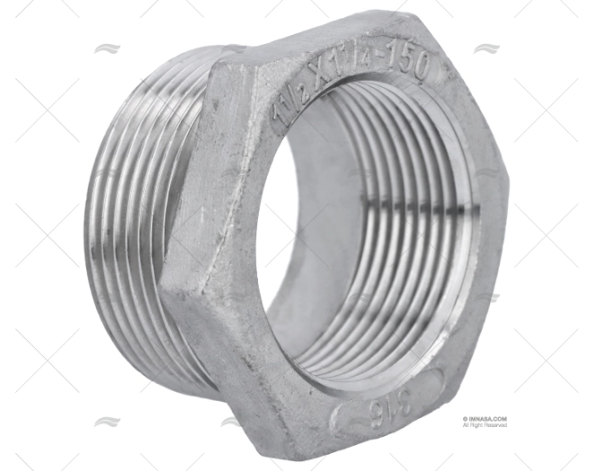 HEX BUSHING MALE 1 1/2' FEMALE 1 1/4' SS