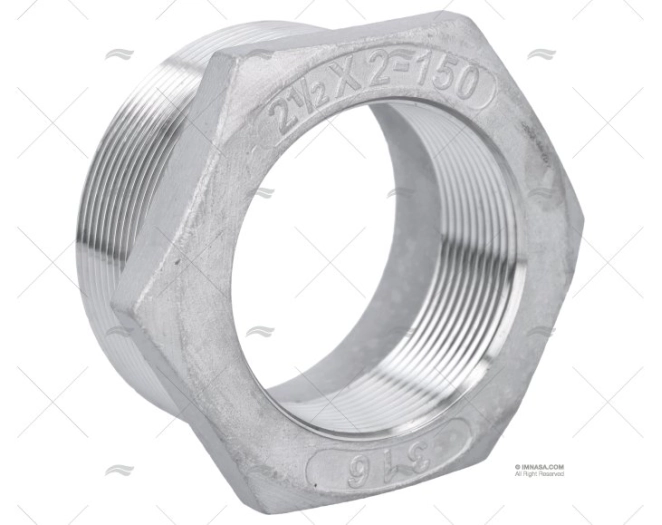 HEX BUSHING MALE 2 1/2' FEMALE 2' S.S.