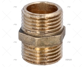 BRASS COUPLER MALE-MALE 1/2