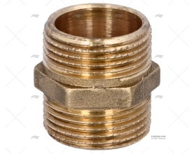 BRASS COUPLER MALE-MALE 3/4