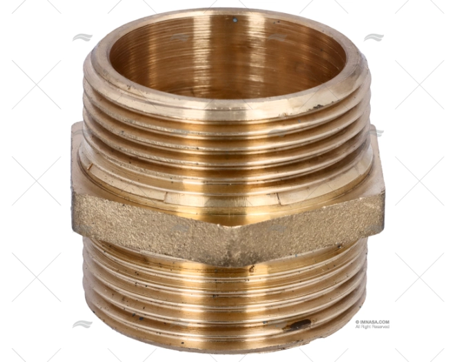 BRASS COUPLER MALE-MALE 1 1/4