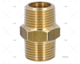 BRASS COUPLER  MALE-MALE 3/8'