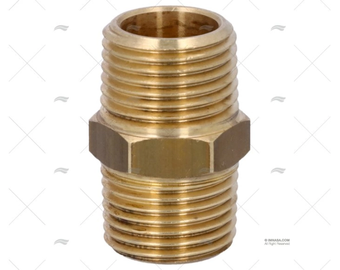 BRASS COUPLER  MALE-MALE 1/2'