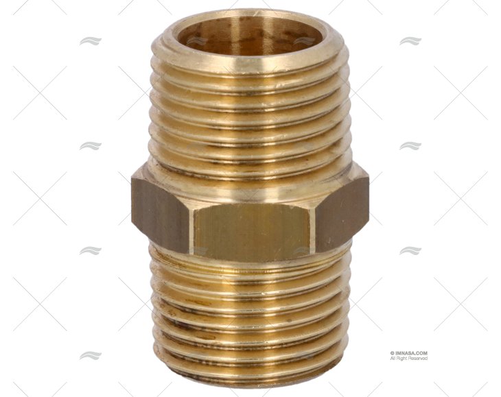 BRASS COUPLER  MALE-MALE 1/2' GUIDI