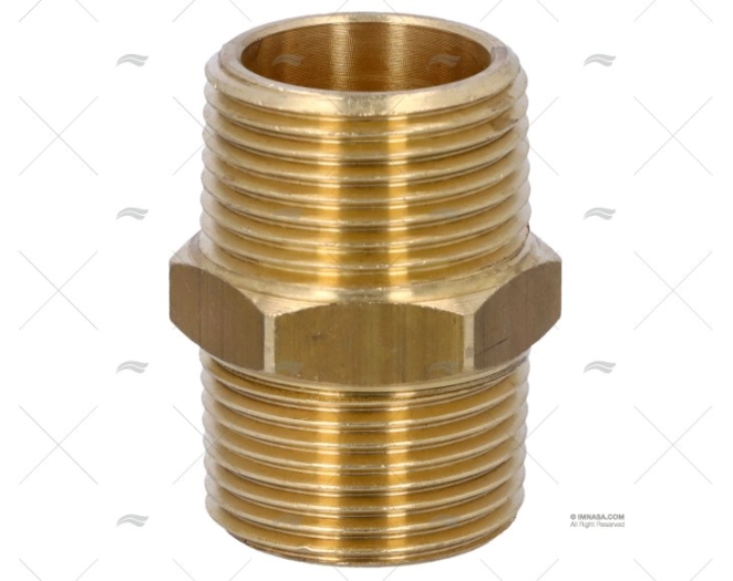 BRASS COUPLER  MALE-MALE 3/4' GUIDI