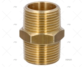 BRASS COUPLER  MALE-MALE 3/4'