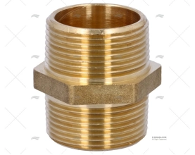 BRASS COUPLER  MALE-MALE 1 1/4' GUIDI