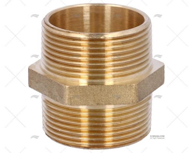 BRASS COUPLER  MALE-MALE 1 1/2'