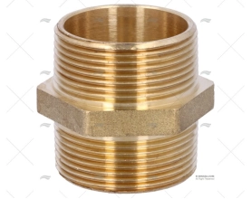 BRASS COUPLER  MALE-MALE 1 1/2'