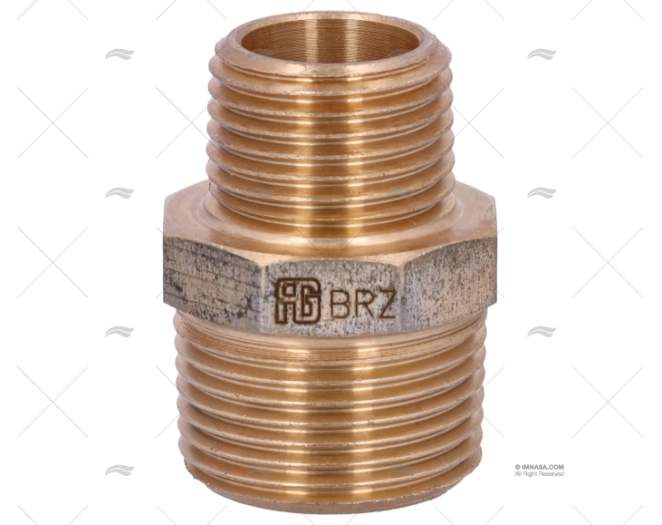 BRONZE COUPLER  MALE-MALE 3/4