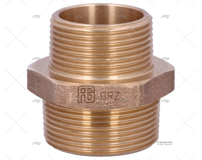 BRONZE COUPLER  MALE-MALE 1 1/2 GUIDI