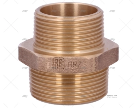 BRONZE COUPLER  MALE-MALE 1 1/2