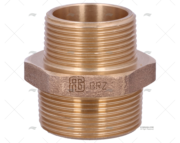 BRONZE COUPLER  MALE-MALE 1 1/2 GUIDI