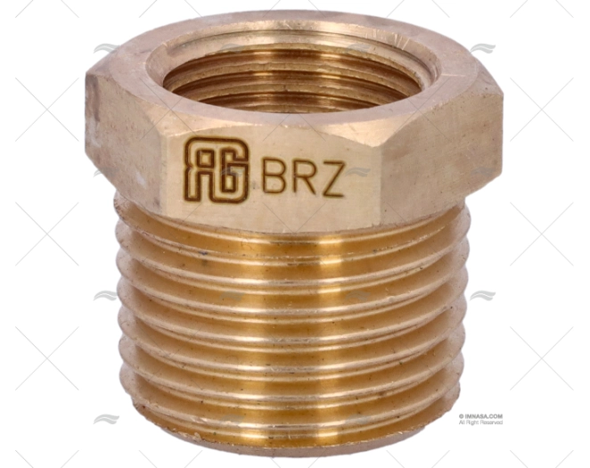 REDUÇÃO BRONZE M-H 1/2"-3/8" GUIDI GUIDI