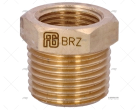 REDUÇÃO BRONZE M-H 1/2"-3/8" GUIDI GUIDI