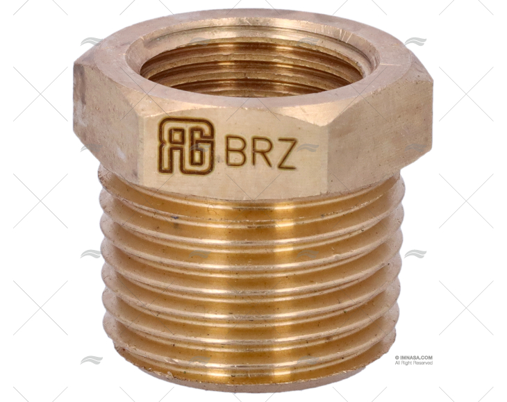 REDUÇÃO BRONZE M-H 1/2"-3/8" GUIDI GUIDI