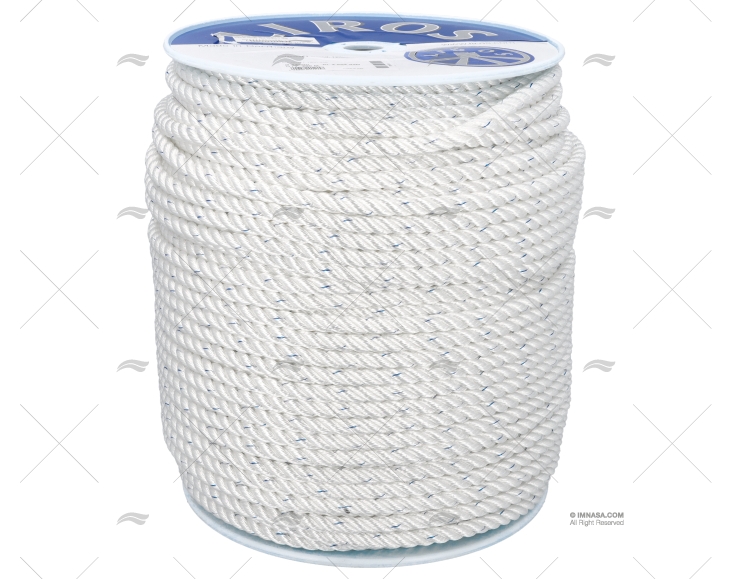 CABO POLYESTER 10mm BLANCO 200m LIROS