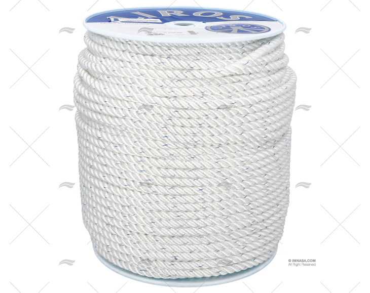 CABO POLYESTER 12mm BLANCO 200m LIROS