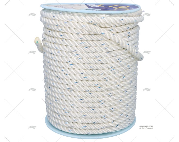 CORDAGE POLYESTER 16mm BLANC 100m LIROS