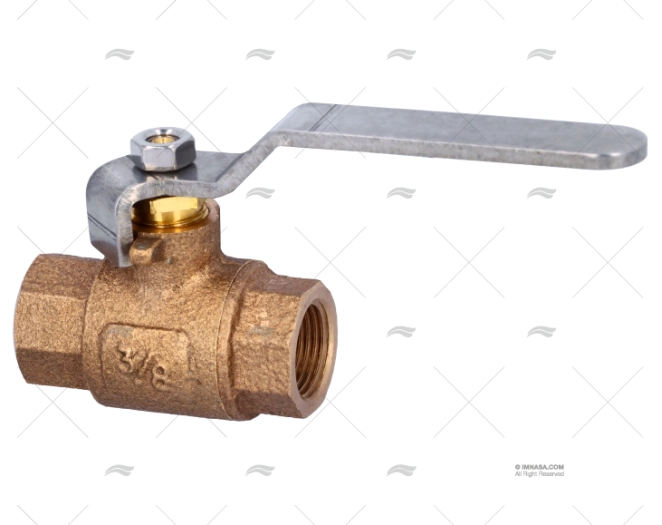 BRONZE BALL VALVE FULL FLOW W/STAINLESS