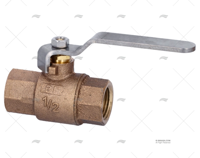 BRONZE BALL VALVE  FULL FLOW W/STAINLESS GUIDI