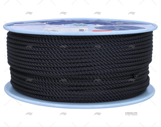 ROPE POLYESTER 06mm NAVY / DRUM 200MT LIROS