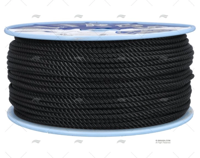 ROPE POLYESTER 06mm NEGRO / DRUM 200MT LIROS