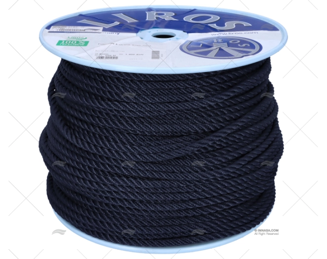 CORDAGE POLYESTER 08mm NAVY 200m LIROS