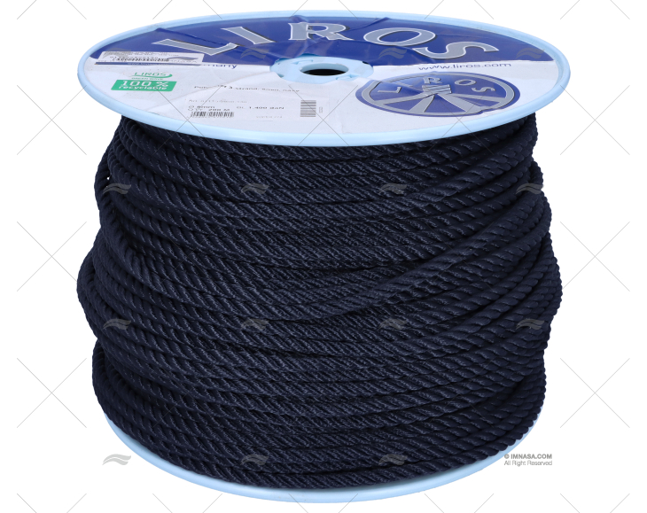 CABO POLYESTER 08mm NAVY   200m LIROS