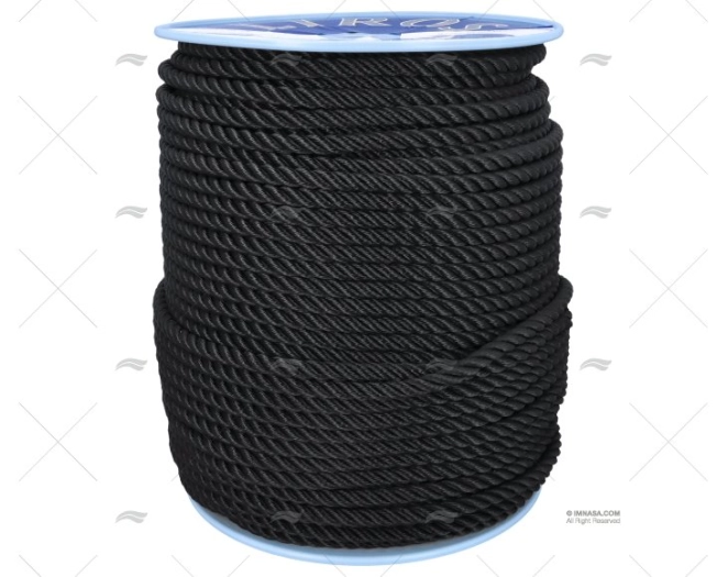 CORDAGE POLYESTER 12mm NOIR 200m