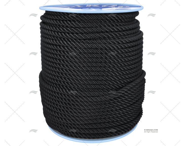 CABO POLYESTER 12mm NEGRO  200m LIROS