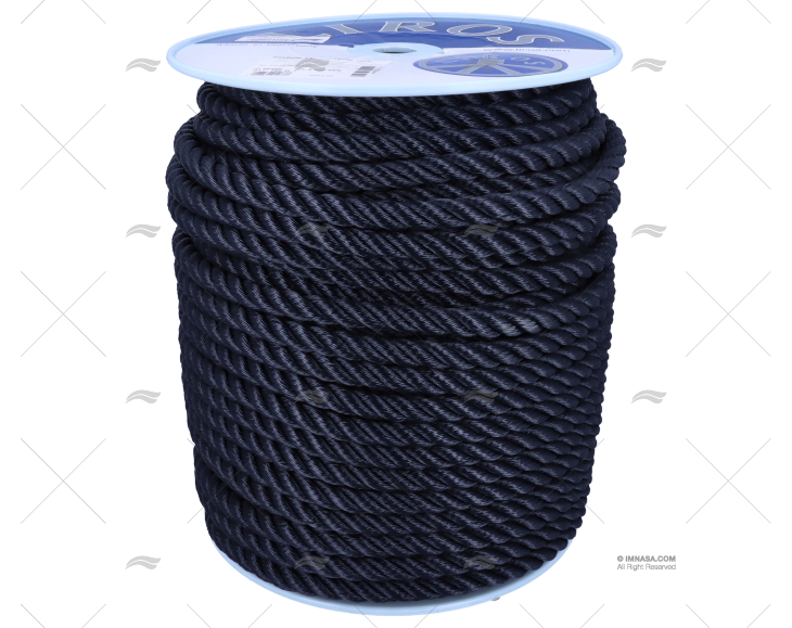 CABO POLYESTER 16mm NAVY   100m LIROS