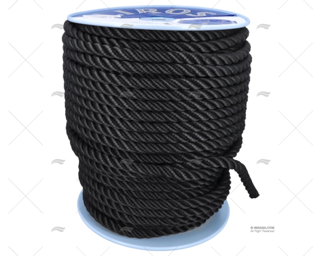 CABO POLYESTER 16mm NEGRO  100m