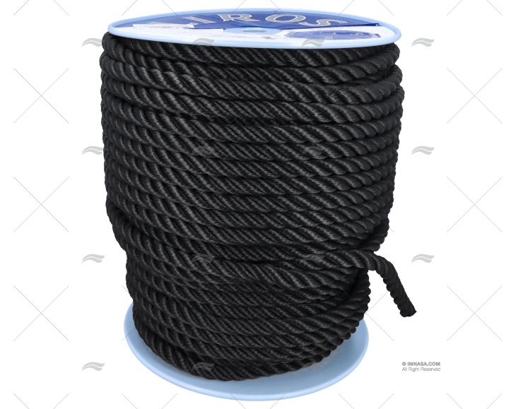 CABO POLYESTER 16mm NEGRO  100m LIROS