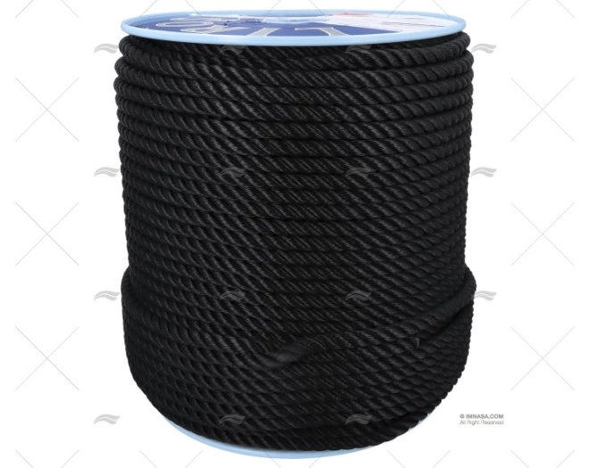 CABLE-LAID LIROLEN 12mm BLACK 200m LIROS